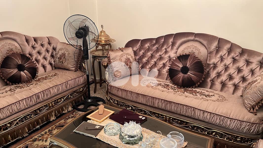 Full Living Room set - 4 years old - NEW condition - not used - صالون 1