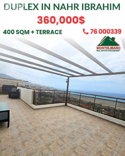 400 sqm Duplex For Sale in Nahr Ibrahim نهر ابراهيم with Terrace