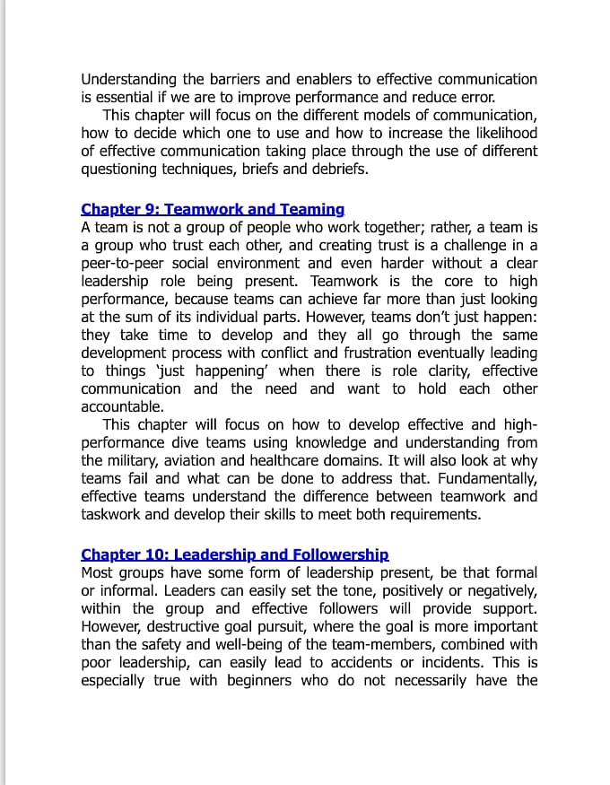 Under Pressure: Diving Deeper with Human Factors Paperback (eBook) 15