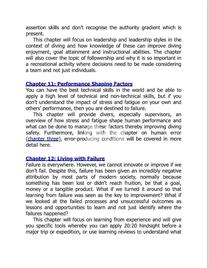 Under Pressure: Diving Deeper with Human Factors Paperback (eBook) 16