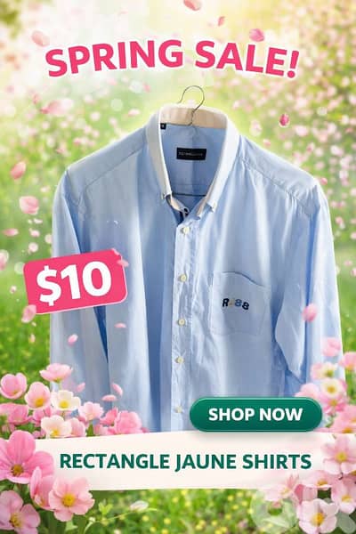 Shirt Rectangle Jaune قميص