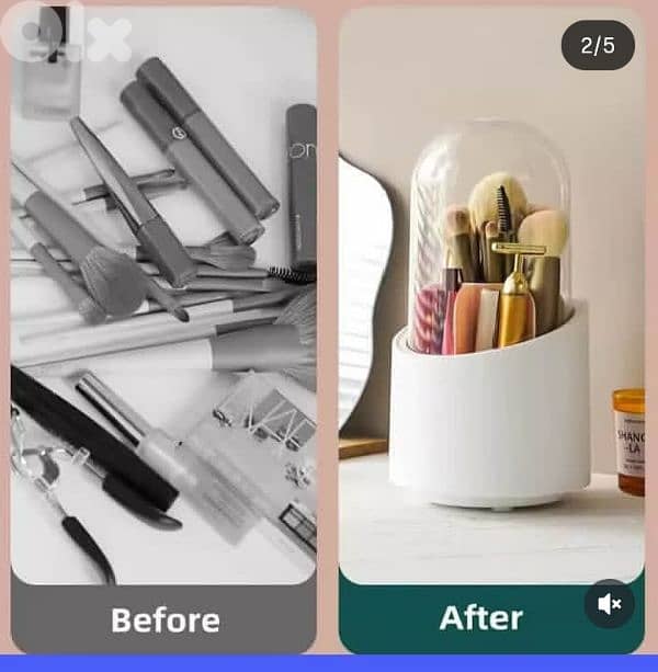 rotating makeup storage stand 2