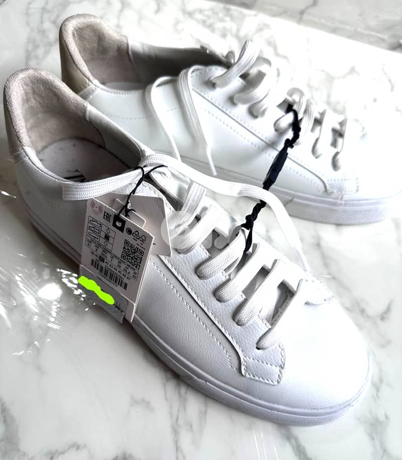 Zara White Leather Sneakers - 41 3