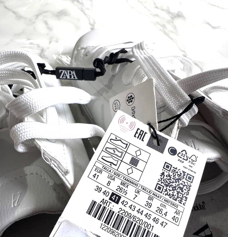 Zara White Leather Sneakers - 41 5