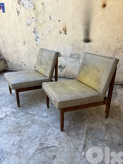 vintage pair chair 1960’s فوتاي كنب عدد ٢ تصميم الستينات ولا اروع