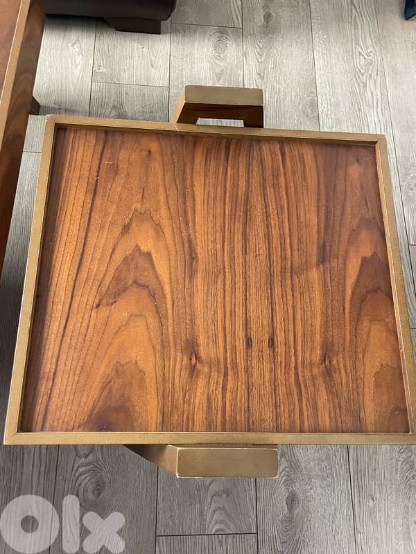 wooden table set (3 pieces) 3