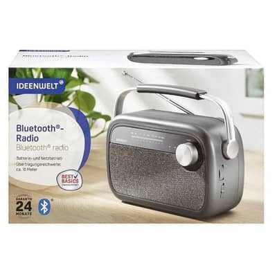 IDDENWELT Compact Bluetooth radio ,Operates on batteries & mains power