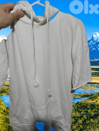 Zara white hoodie.