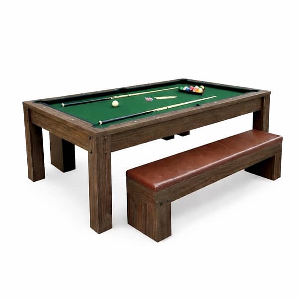 7FT Billiard Table 3-in-1 with Ping Pong & Dining 5