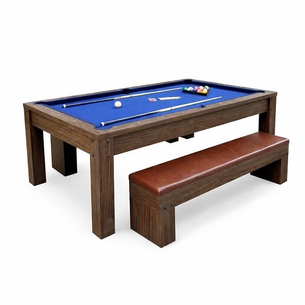 7FT Billiard Table 3-in-1 with Ping Pong & Dining 7