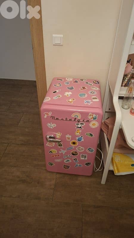 mini Fridge with stickers 1