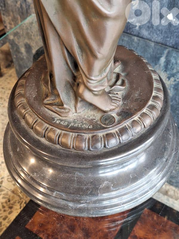 antique bronze french signed statue 5