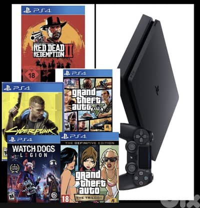 1 tb ps4 slim with games