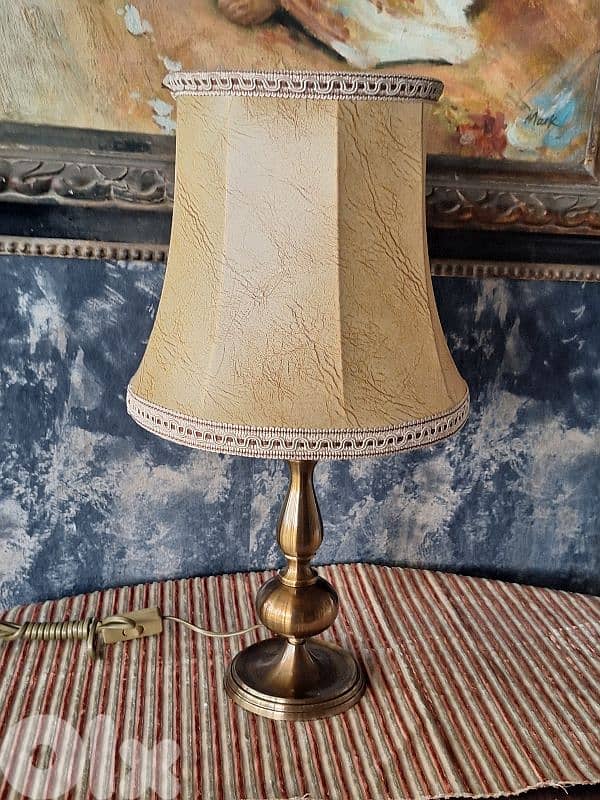 english leather and brass lamp 4