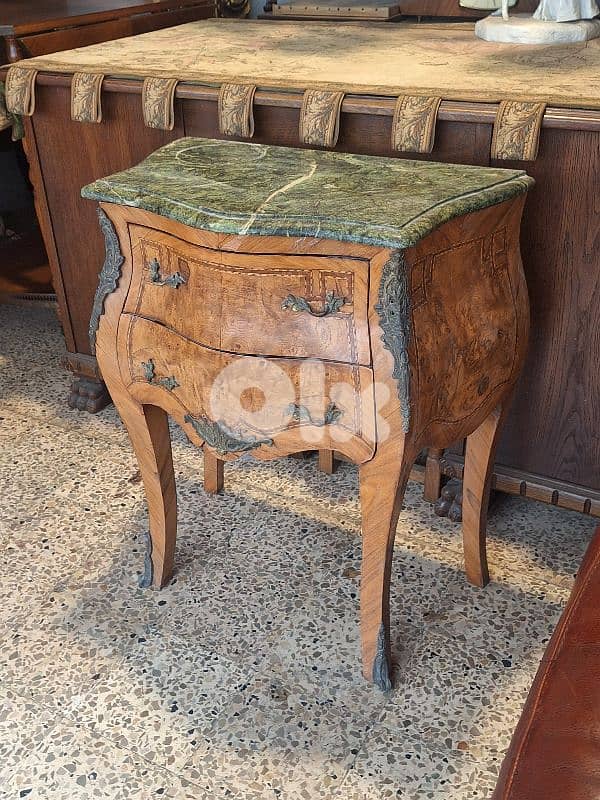 pair of marble top bahue 3