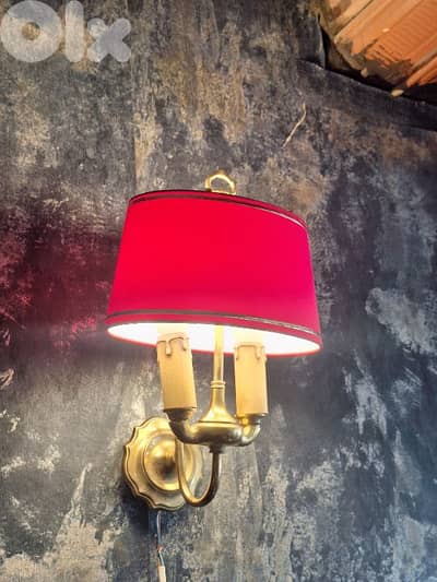 pair of brass french wall lights