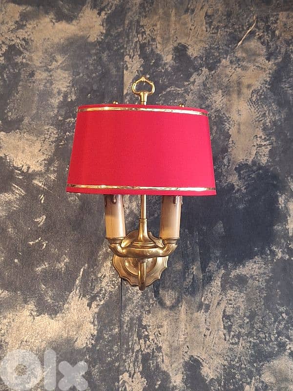 pair of brass french wall lights 1