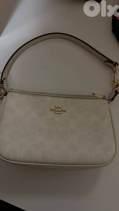 Coach Nolita 19 Ivory Shoulder Bag with Gloden Hardware