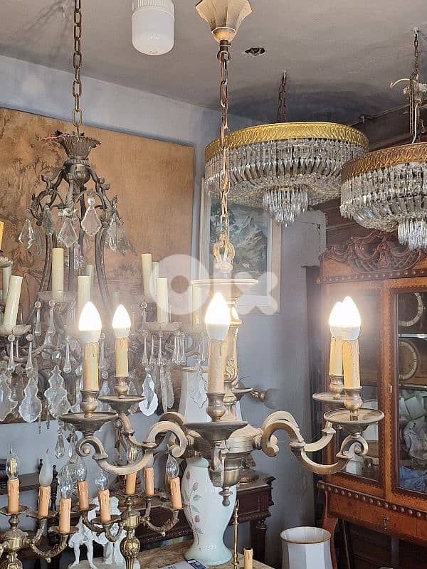 heavy brass flemish chandelier 1