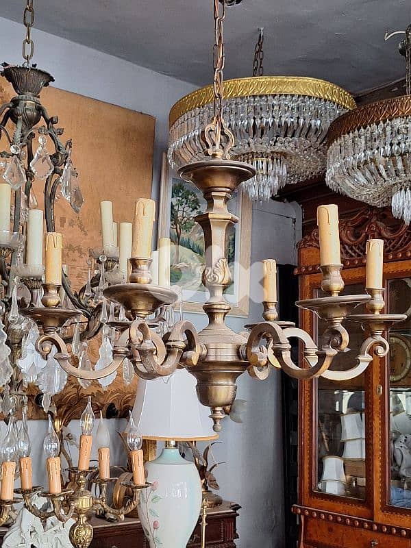 heavy brass flemish chandelier 2