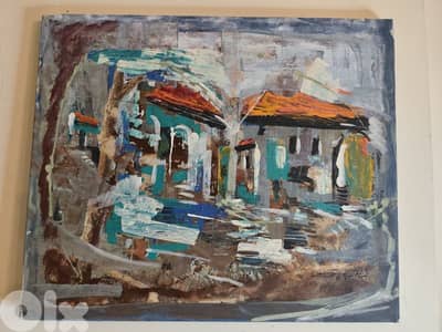 famous lebanese international painter Sami Baaklini ,acrilic on canvas