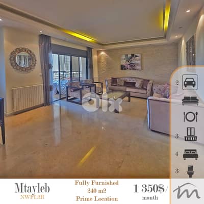 Mtayleb | Furnished 4 Bedrooms Apartment | Prime Location | Floor 2