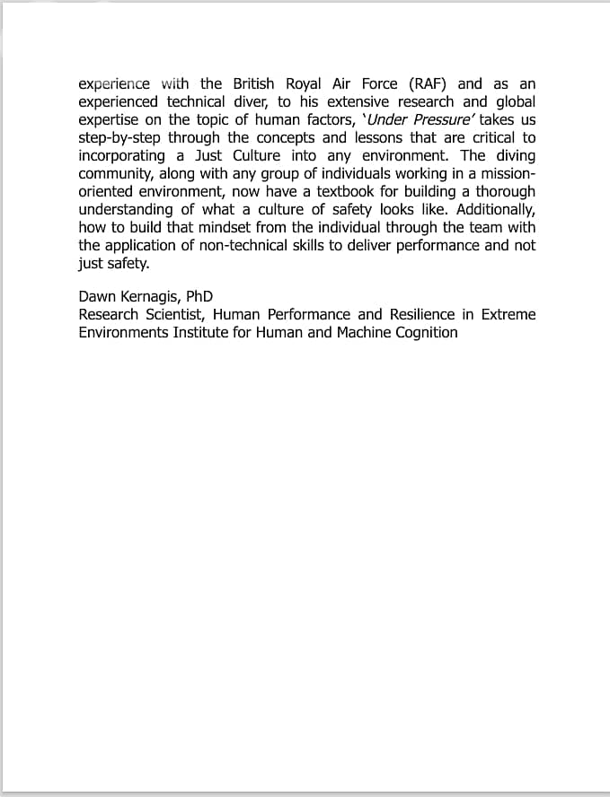 Under Pressure Diving Deeper with Human Factors By Gareth Lock 9