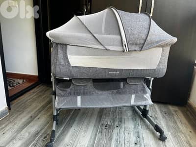 next to bed, baby swing and wearable breast pump