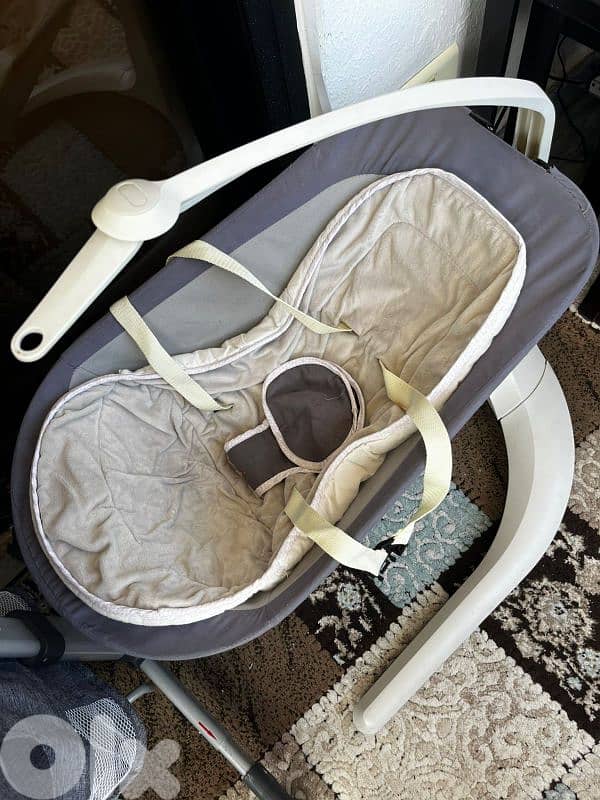next to bed, baby swing and wearable breast pump 3