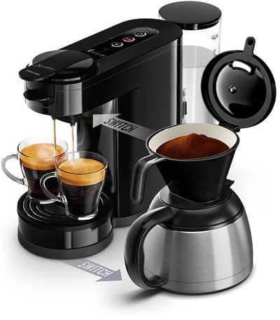 ماكينة قهوة Philips Senseo Switch 2-in-1 Coffee Machine – نظام مزدوج