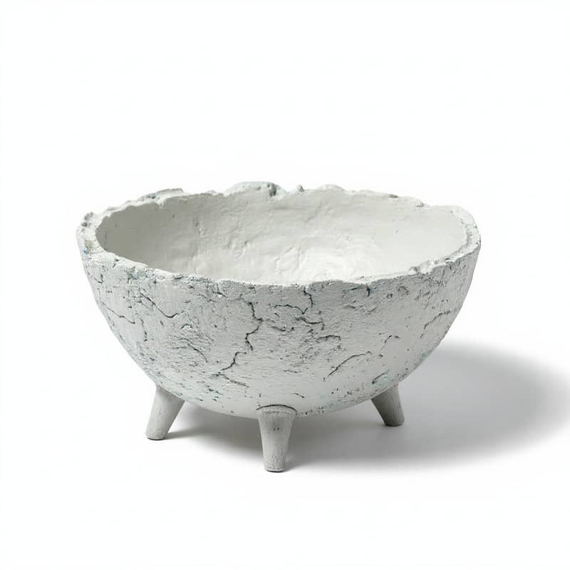 Raised concrete plates and bowls 2