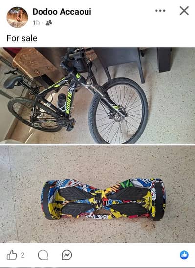 bicycel and hoverboard