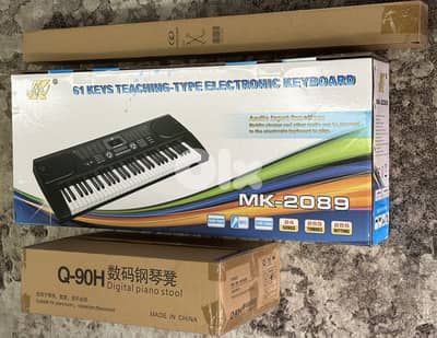 Brand New 61-Key Keyboard Set + Stand + Bench (Full Package)