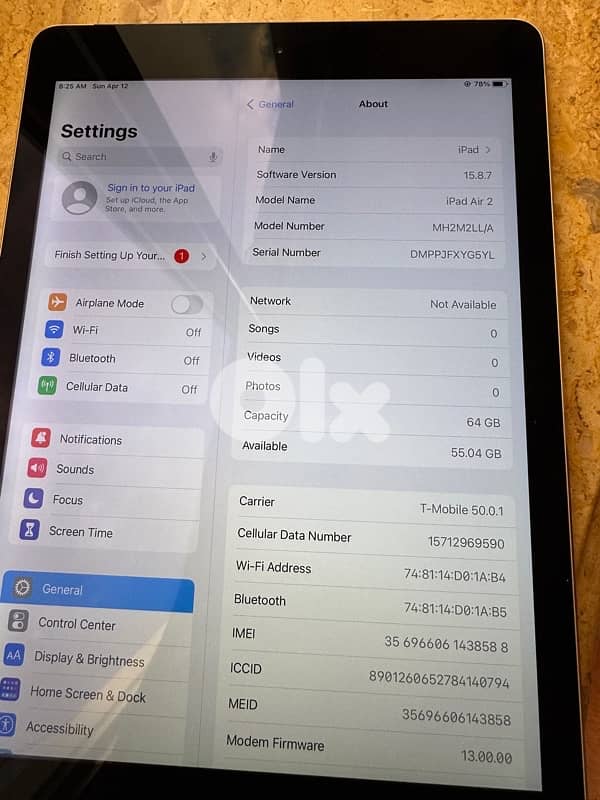 IPAD AIR 2 64gb sim card 3