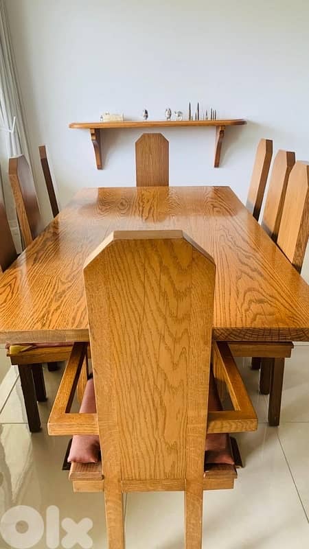 full dining table and chairs and wall dressoir 1
