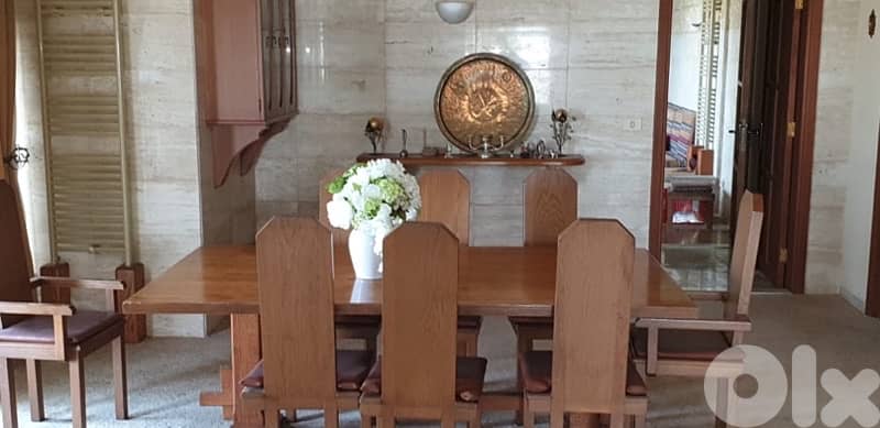 full dining table and chairs and wall dressoir 6