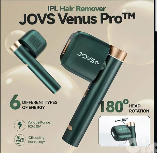 JOVS Laser Hair Removal, Venus Pro IPL with ice cooling tech 7