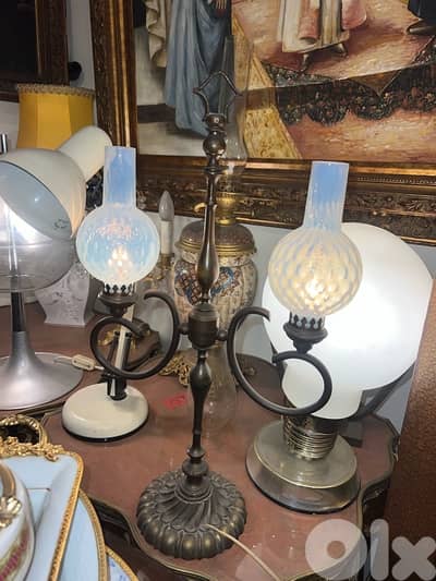 Frensh lampadaire bronze لمبادير برونز فرنسي غلوب اوبلين انارة روعة