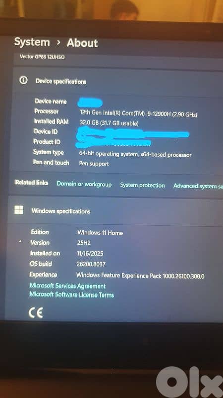 MSI 32Ram 1TB vector GP66 Gaming laptop 4