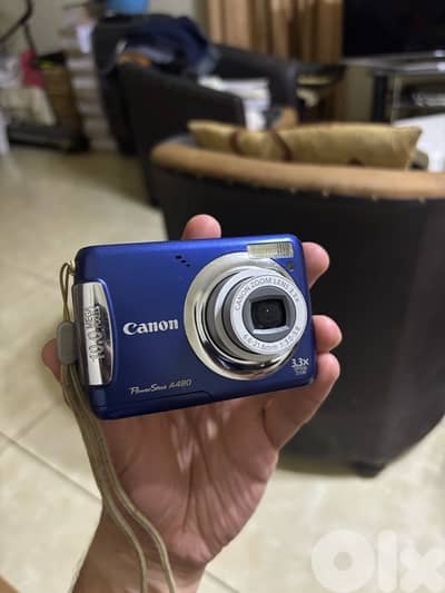 Canon PowerShot A480 10.0MP Digital Camera - Blue - Tested+2GB SD Card