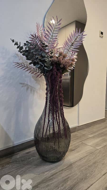 Grand vase avec fleur sèche 1