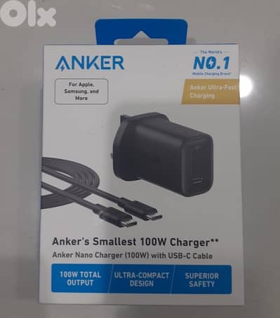 Anker Nano charger(100w) with  usb-c cable