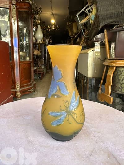 antique vase Emile galle original 20cm art glass