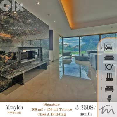 Mtayleb | Signature 200m² + 250m² Terraces | Class A Building | View