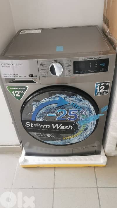 Washer Campomatic 12kg Inverter غسالة كامبوماتيك الأصلية إنفرتر