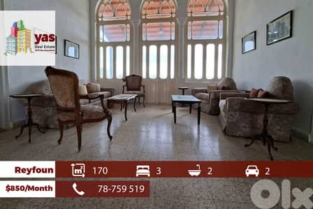 Reyfoun 170m2 | Terrace | Rent | Prime Location | Quiet Street | KH