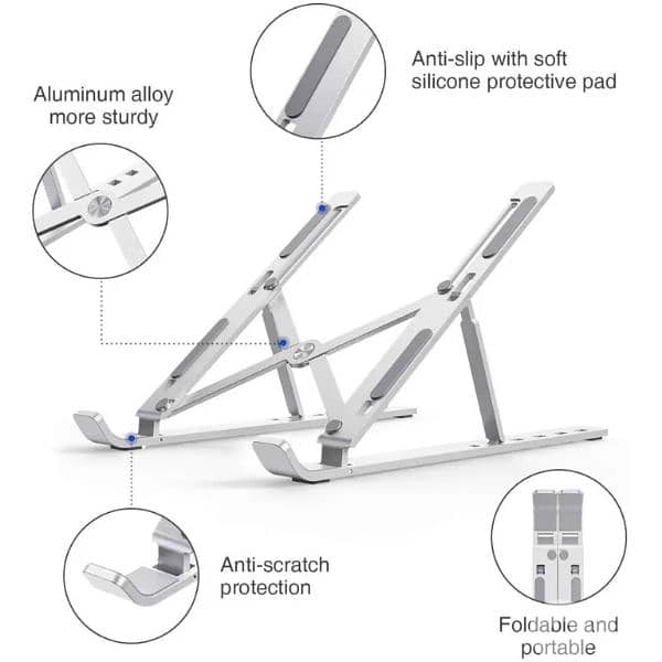 Metal Stand For Laptop, Height Adjustable, Over Heating Protection 1
