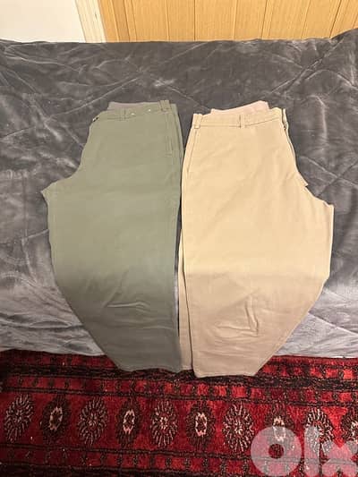 Two UNIQLO trousers / pants