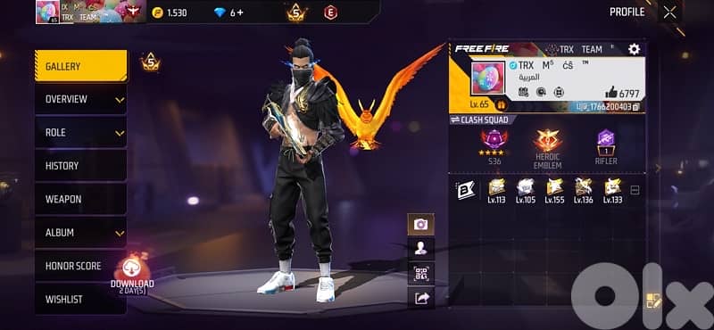 freefire acc lvl 65 3