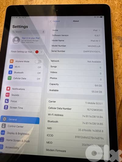 sim card cellular data mint condition 64gb zwro scratches